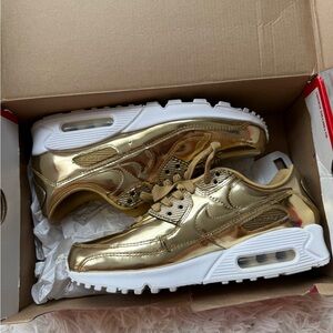 Nike Gold Athletic Shoes